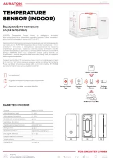 Karta katalogowa - Auraton Temperature Sensor indoor