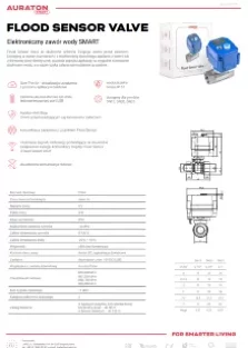 karta katalogowa - Auraton Flood Sensor Valve